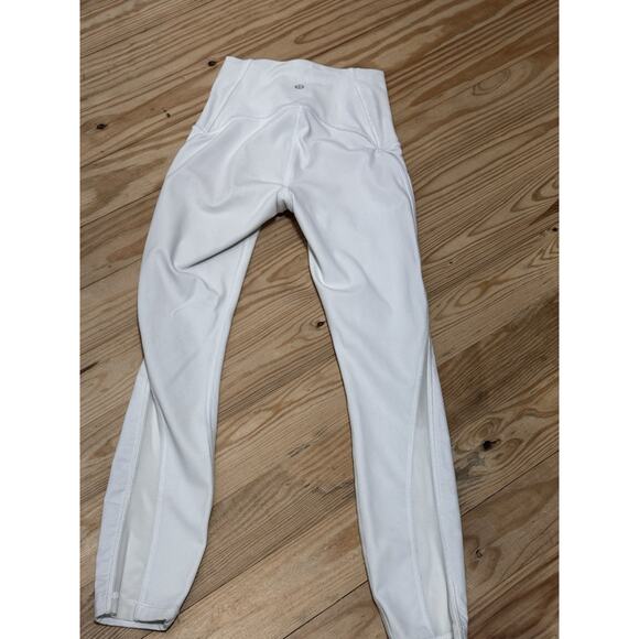 LULULEMON Clear The Court Vented White Leggings Women’s Size 0 - Picture 1 of 8